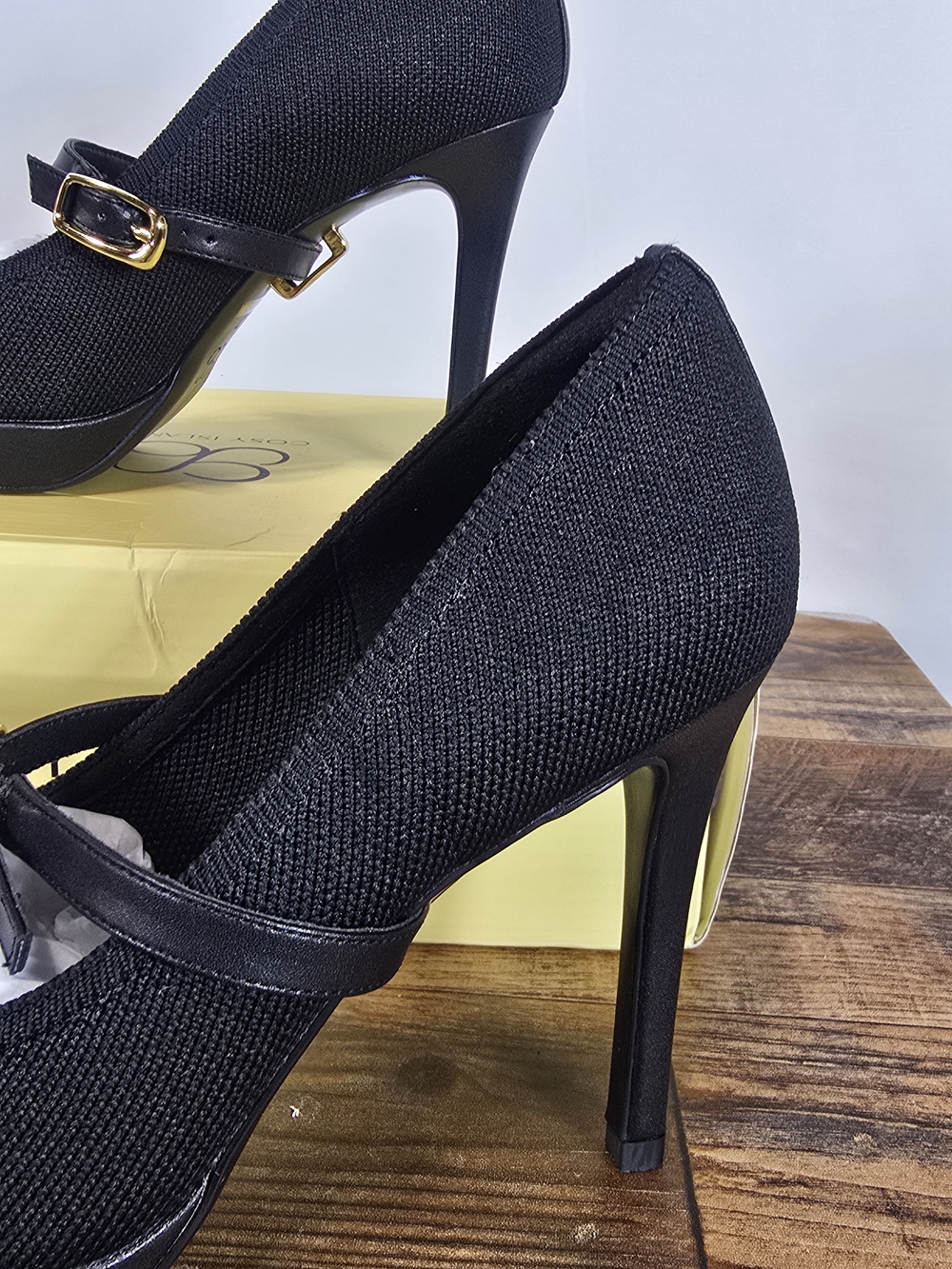 Cosy Island Classic Black Mary Jane High Heel Stiletto Pumps Size 7 - Picture 13 of 16